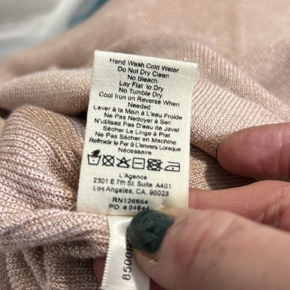 L'AGENCE Cream Wrap Blouse - Picture 9 of 12